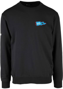 Levelwear Miami Marlins Mens Black ZANE Rafters Long Sleeve Crew Sweatshirt