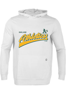 Levelwear Oakland Athletics Mens White RELAY Vintage Team Long Sleeve Hoodie