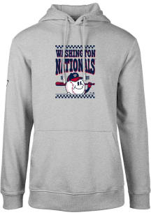 Levelwear Washington Nationals Mens Grey PODIUM Inaugural Long Sleeve Hoodie