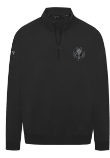 Levelwear Calgary Flames Mens Black Murray Nightfall Long Sleeve Qtr Zip Pullover
