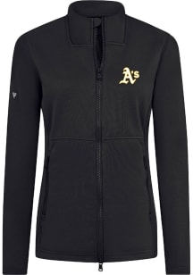 Levelwear Oakland Athletics Womens Black Driven Insignia Long Sleeve Full Zip Jacket