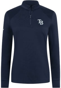 Levelwear Tampa Bay Rays Womens Navy Blue Power Insignia Qtr Zip
