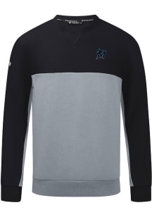 Levelwear Miami Marlins Mens Black Legacy Insignia Long Sleeve Crew Sweatshirt