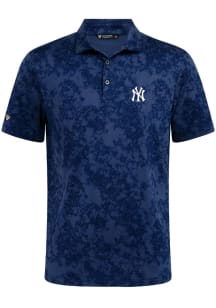 Levelwear New York Yankees Mens Navy Blue Whisper Insignia Short Sleeve Polo