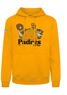 Levelwear San Diego Padres Mens Gold Podium Ball Park Food Long Sleeve Hoodie