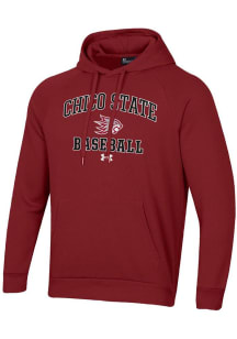 Under Armour CSU Chico Wildcats Mens Crimson Baseball Rival Long Sleeve Hoodie
