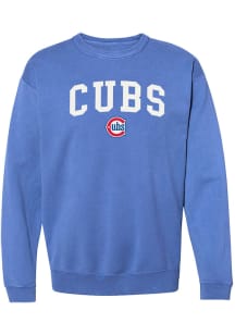 Chicago Cubs Womens Blue Pigment Crew Sweatshirt