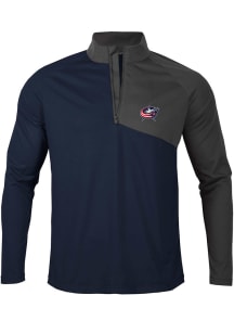Levelwear Columbus Blue Jackets Mens Navy Blue PINNACLE Long Sleeve Qtr Zip Pullover