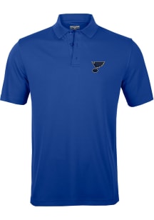 Levelwear St Louis Blues Mens Blue OMAHA Short Sleeve Polo