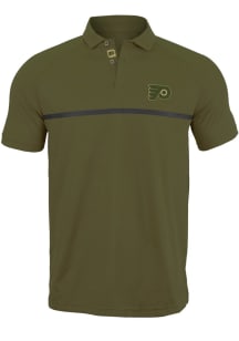 Levelwear Philadelphia Flyers Mens Olive Sector Icon Stamp Short Sleeve Polo