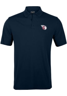 Levelwear Cleveland Guardians Mens Navy Blue Omaha Short Sleeve Polo