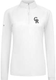 Levelwear Colorado Rockies Womens White Flex Qtr Zip Pullover