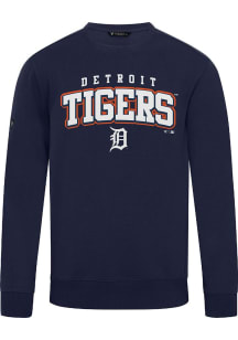 Levelwear Detroit Tigers Mens Navy Blue Zane Long Sleeve Crew Sweatshirt