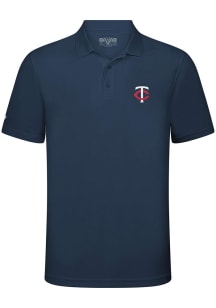 Levelwear Minnesota Twins Mens Navy Blue Omaha Short Sleeve Polo