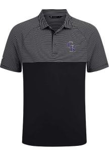 Levelwear Colorado Rockies Mens Black Classic Stripes Short Sleeve Polo
