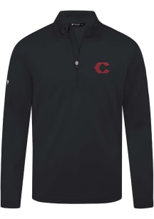 Levelwear Cincinnati Reds Mens Black Heron Long Sleeve Qtr Zip Pullover