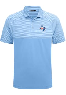 Levelwear Texas Rangers Mens Light Blue Classic Stripes Short Sleeve Polo