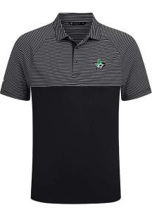 Levelwear Dallas Stars Mens Black Classic Stripes Short Sleeve Polo