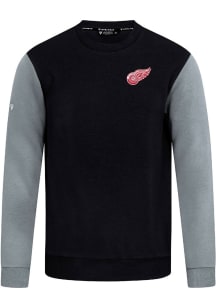 Levelwear Detroit Red Wings Mens Black Ultimate Long Sleeve Crew Sweatshirt