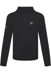 Levelwear Dallas Stars Mens Black Metallic Logo Anthem Long Sleeve Lightweight Hoodie