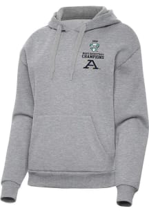 Antigua Akron Zips Womens Grey 2026 MAC Men's Basketball Champs Victory Hooded Sweatshirt