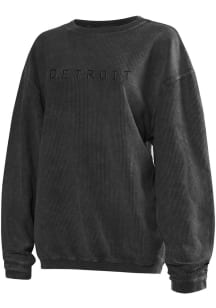 Detroit Womens Charcoal Corded Crew Crew Sweatshirt