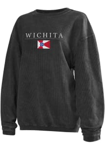 Wichita Womens Charcoal Corded Crew Crew Sweatshirt