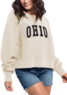 Ohio Womens Natural Wordmark Crew Sweatshirt