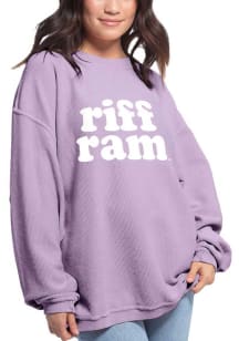 TCU Horned Frogs Womens Lavender Corded Crew Sweatshirt