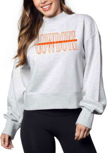 Oklahoma State Cowboys Womens Ash Hailey Crew Sweatshirt