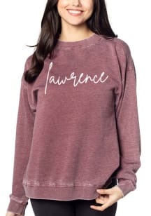 Lawrence Womens Maroon Campus Crew Crew Sweatshirt