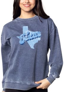 Texas Womens Navy Blue Campus Crew Crew Sweatshirt