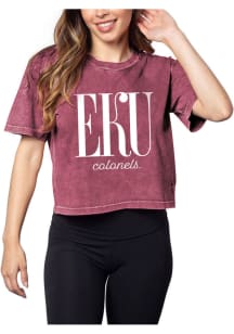 Eastern Kentucky Colonels Womens Maroon Short n Sweet Short Sleeve T-Shirt