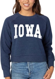 Iowa Womens Navy Blue X Crew Sweatshirt