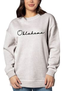 Oklahoma Womens Natural Natural Warm up Crew Sweatshirt