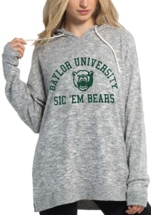 Baylor Bears Womens Grey Cozy Tunic Design Hooded Sweatshirt