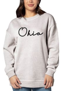 Ohio Womens Natural Natural Warm up Crew Sweatshirt