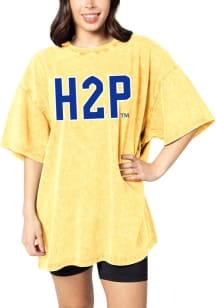 Pitt Panthers Womens Yellow Band Short Sleeve T-Shirt