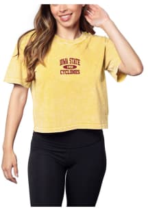 Iowa State Cyclones Womens Yellow Short and Sweet Short Sleeve T-Shirt