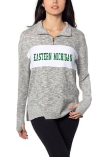 Eastern Michigan Eagles Womens Grey Cozy Qtr Zip