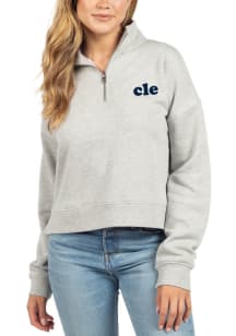 Cleveland Womens Grey Graphic Classic Qtr Zip