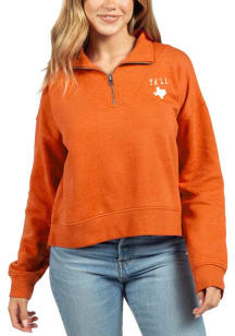 Texas Womens Orange Graphic Qtr Zip