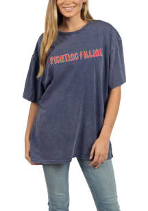 Illinois Fighting Illini Womens Navy Blue Band Short Sleeve T-Shirt