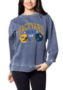 Pitt Panthers Womens Blue Backyard Brawl Campus Crew Sweatshirt