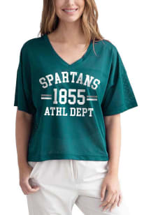 Michigan State Spartans Womens Quarterback Fashion Football Jersey - Green