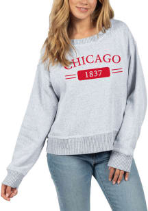 Chicago Womens Blue Cool Down Cropped Crew Sweatshirt