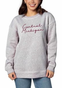 Central Michigan Chippewas Womens Maroon Warm Up Crew Sweatshirt