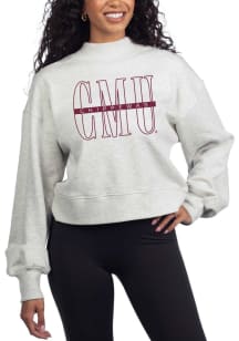 Central Michigan Chippewas Womens Grey Hailey Crew Sweatshirt
