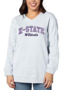 K-State Wildcats Womens Grey Comfy Crew Sweatshirt