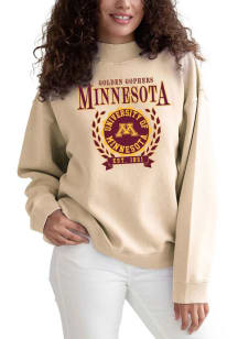 Minnesota Golden Gophers Womens Gold Nantucket Crew Sweatshirt